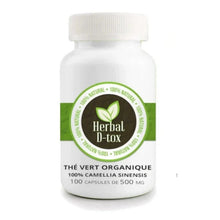 Charger l'image dans la galerie, Boite de Thé vert organique (Camellia sinensis) - Marque Herbal D-tox,  capsules de 500mg