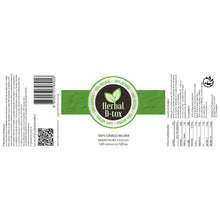 Charger l'image dans la galerie, Étiquette de complément alimentaire Herbal D-tox avec 100% de Ginkgo Biloba, 120 capsules de 120 mg, 100% naturel.