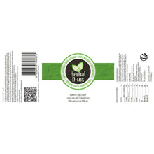 Charger l'image dans la galerie, Étiquette de complément alimentaire Herbal D-tox avec 100% de griffe de chat, 100 capsules de 500 mg, 100% naturel.