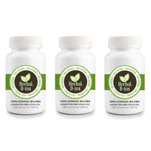 Charger l'image dans la galerie, Ginkgo biloba (Ginkgo biloba) - Trois Boites de 100 capsules de 120mg de marque Herbal D-tox