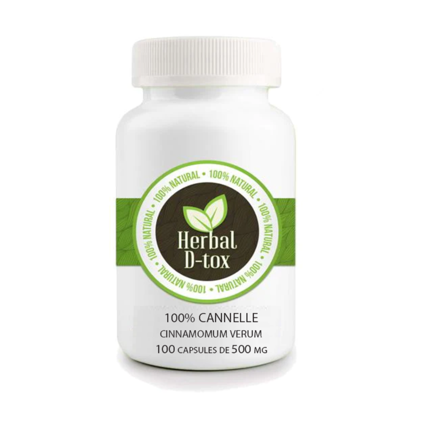 Cannelle (Cinnamomum verum) - Boite de 100 capsules de 500mg – Herbal D-tox  🍃