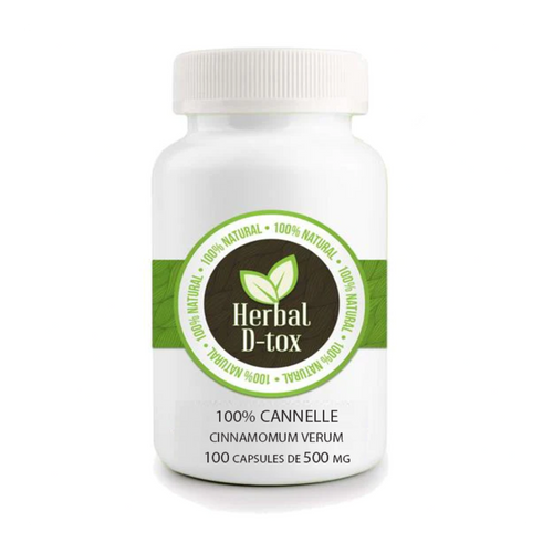 Cannelle (Cinnamomum verum) - Boite de 100 capsules de 500mg