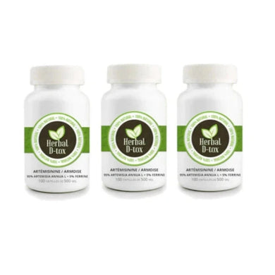 3 boites de 100 capsules d'artemisinine de marque Herbal D-tox