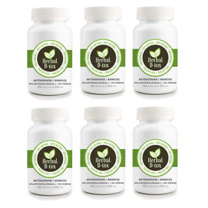 6 boites de 100 capsules d'artemisinine de marque Herbal D-tox