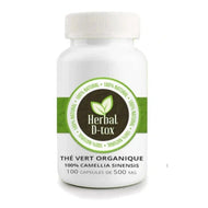 Boite de Thé vert organique (Camellia sinensis) - Marque Herbal D-tox,  capsules de 500mg 