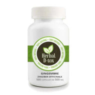 Zingiber Officinale (Gingembre) - Boite de 100 capsules de 500mg MARQUE  Herbal D-tox 