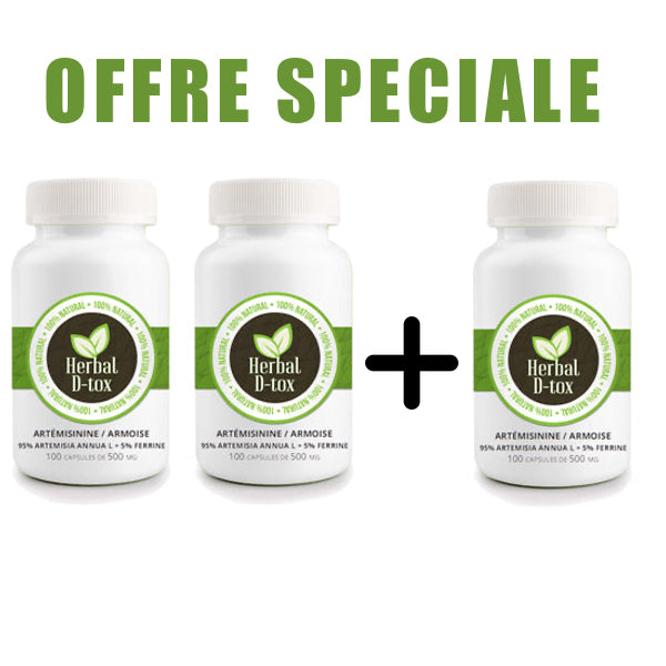 Artemisia Annua L (Artémisinine / Armoise) 95% + 5% Ferrine - 100 x 500mg