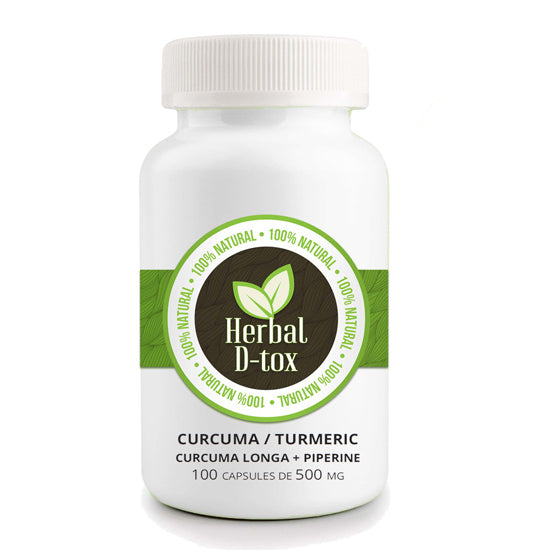 Curcuma / Tumeric + 5% Piperine (Curcuma  Longa + Piperine) - 100 x 500mg