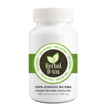 Ginkgo biloba (Ginkgo biloba)  - Boite de 100 capsules de 120mg